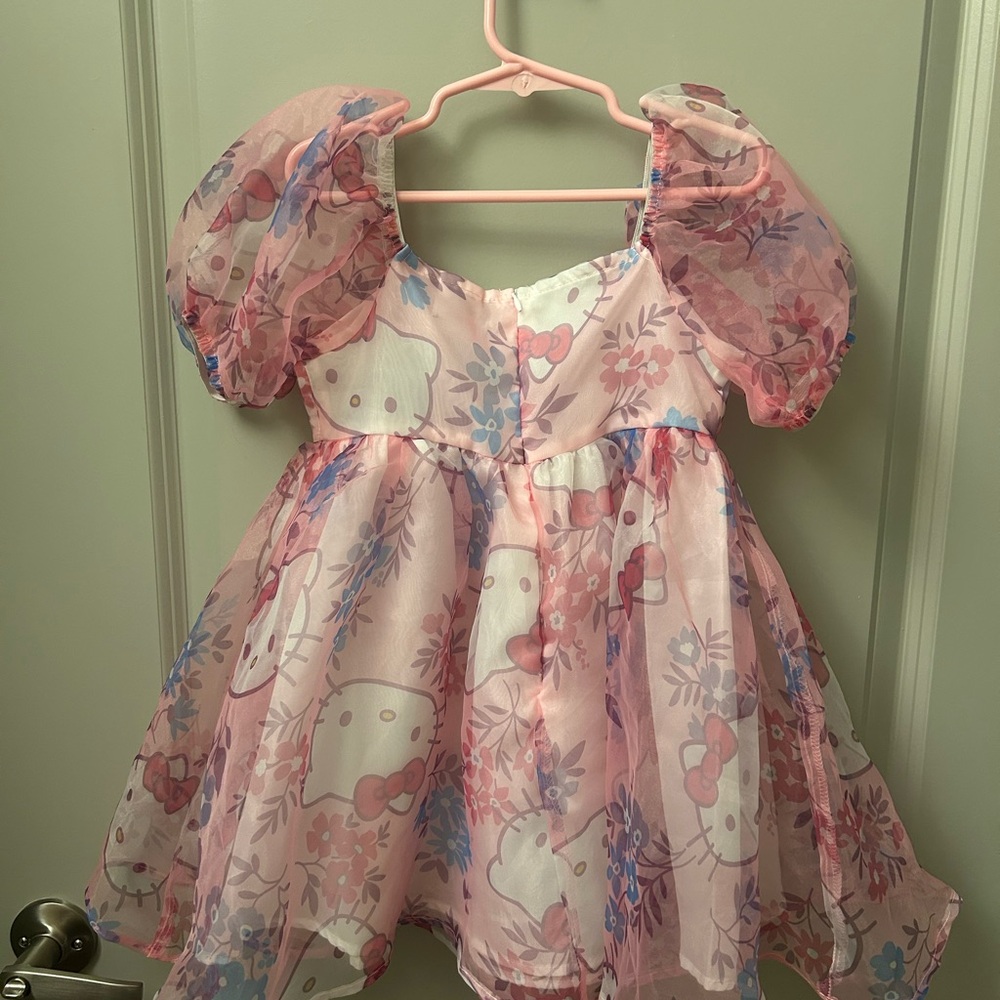 Hello Kitty Pink and White Kids Dress